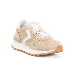 VOILE BLANCHE Beige Suede Paris Race Sneakers